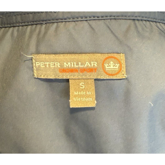 Peter Millar Women's Blue Fleece Lined 1/4 Quarter Zip Pullover Sz Large - Picture 5 of 7